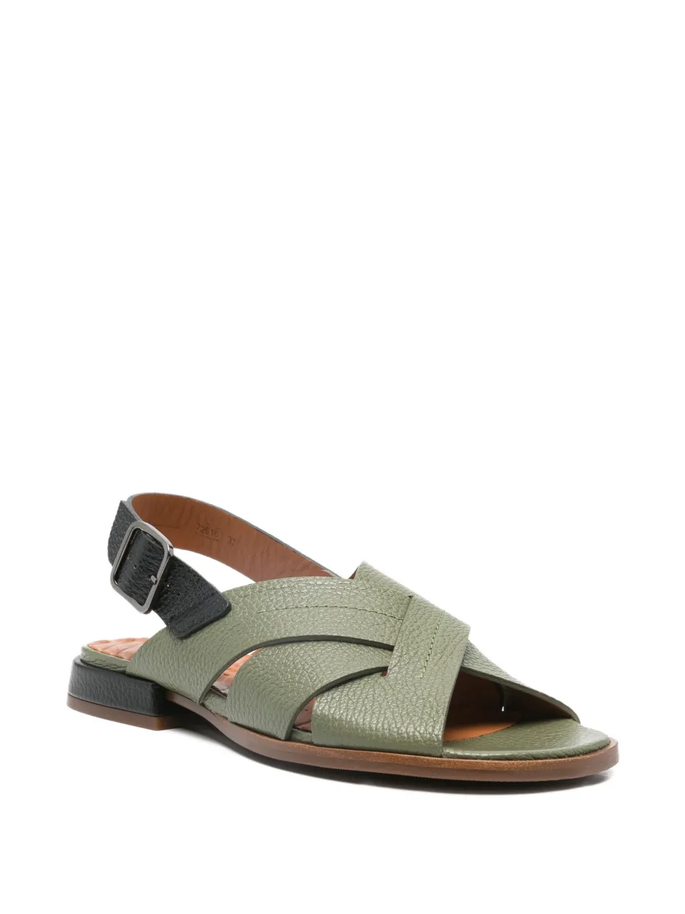 Chie Mihara crisscross watata leather sandals Groen