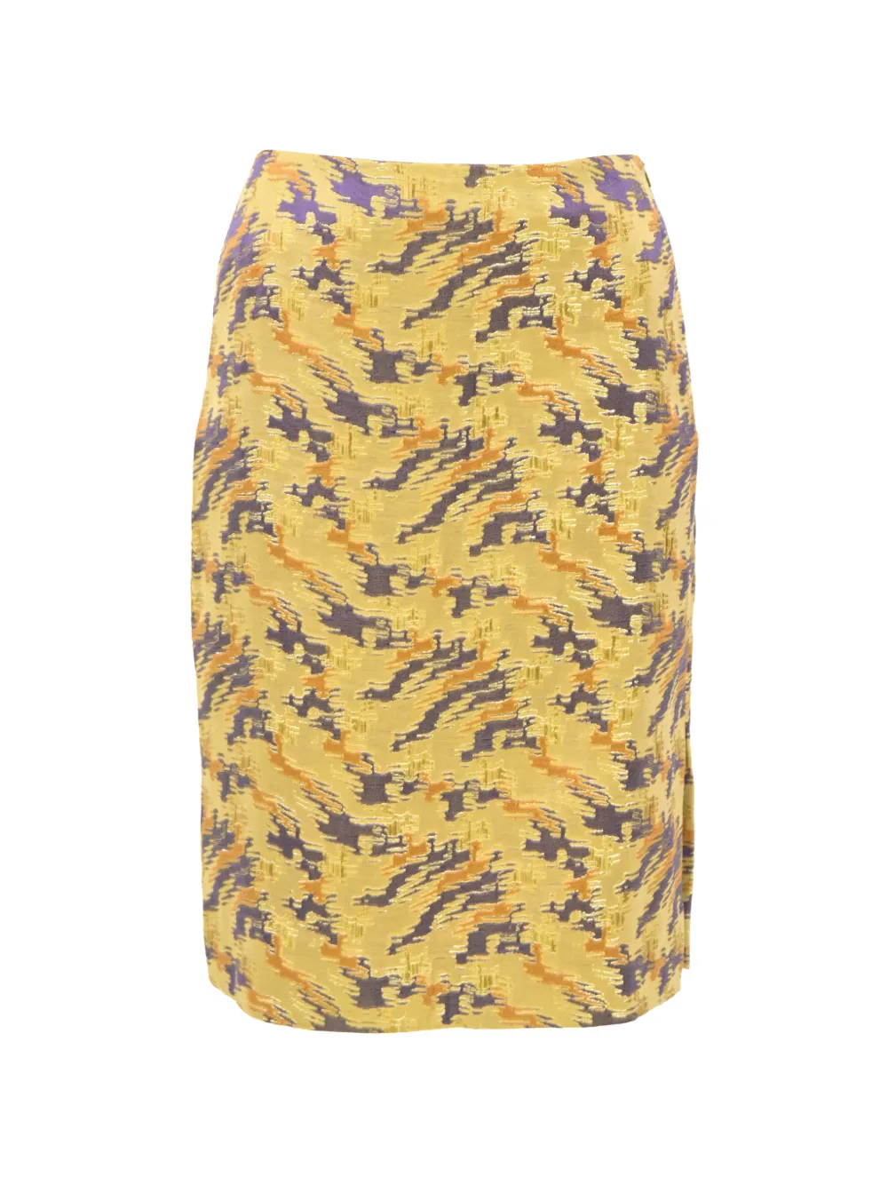 Dries Van Noten Pre-Owned graphic-print pencil skirt - Giallo
