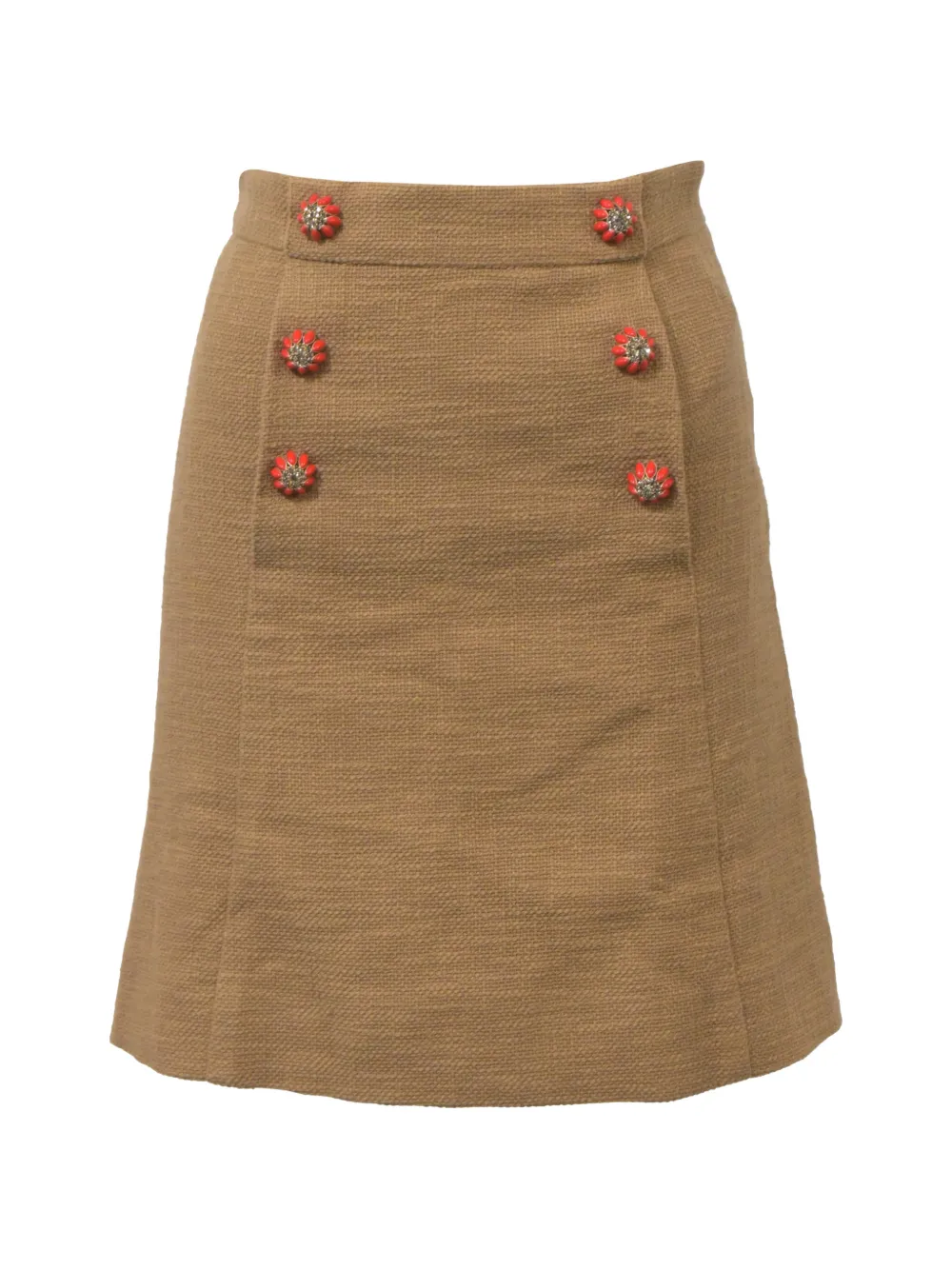 Dolce & Gabbana Pre-Owned floral-buttons A-line skirt - Toni neutri