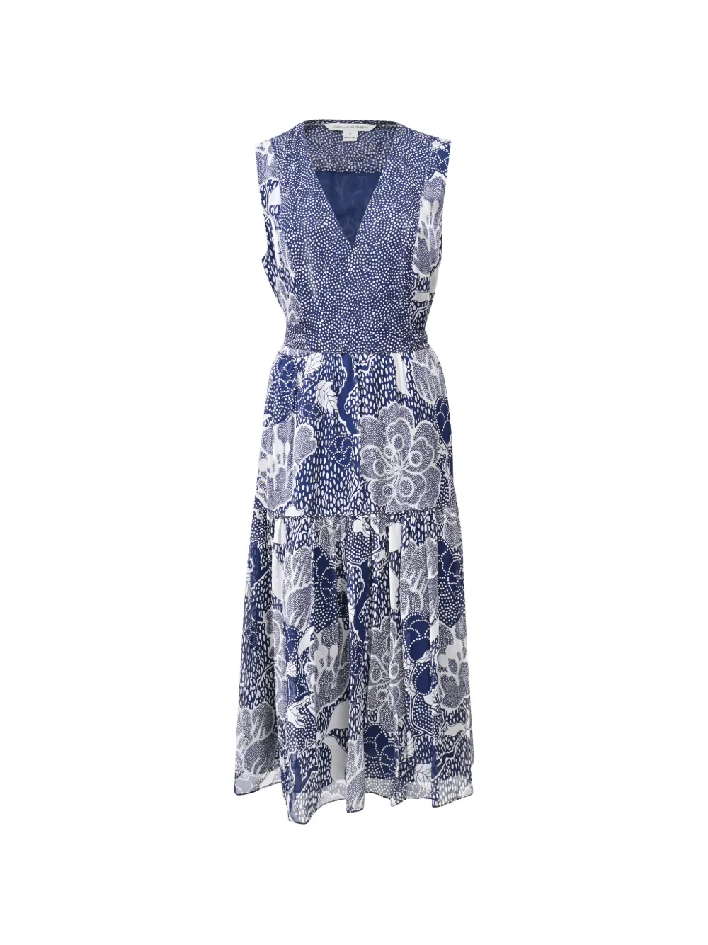 DVF Diane von Furstenberg Vanya floral-print silk dress - Blu