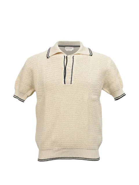 Alexander McQueen Pre-Owned stripe-trim knitted polo shirt