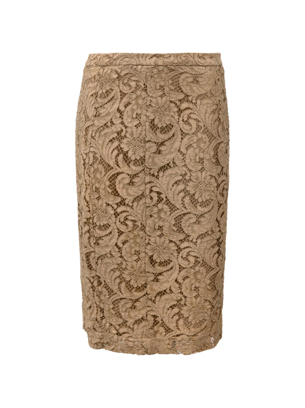 Burberry Pre-Owned lace pencil skirt - Marrone