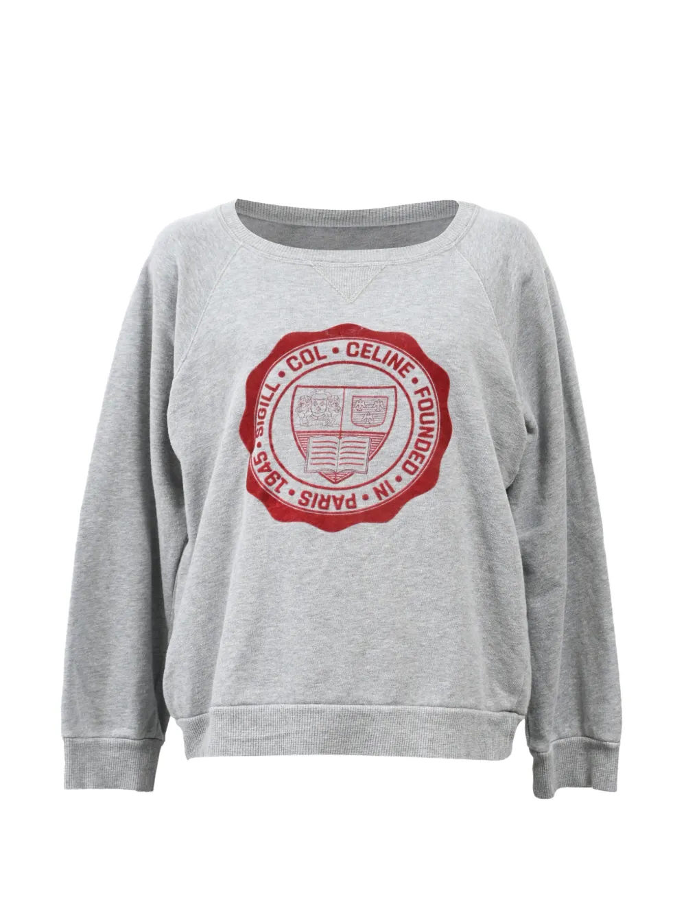 Celine Pre-Owned logo crew-neck sweatshirt - Grigio