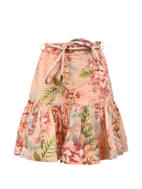 ZIMMERMANN Candescent Flip floral-print mini skirt
