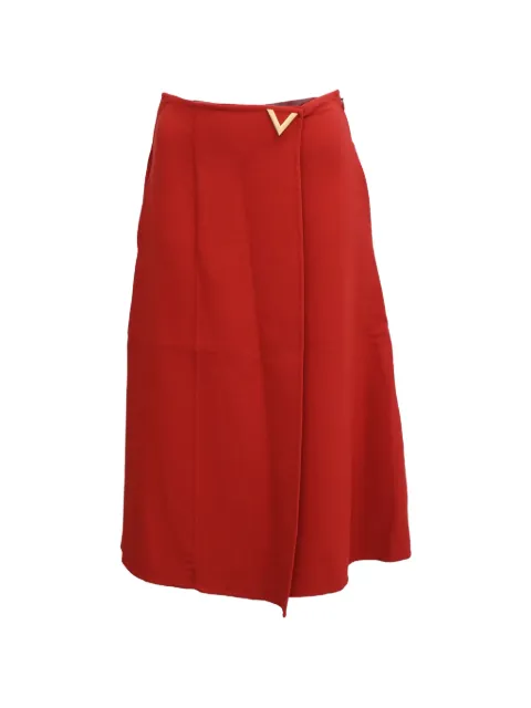 Valentino Garavani Pre-Owned 2019 V-logo midi skirt