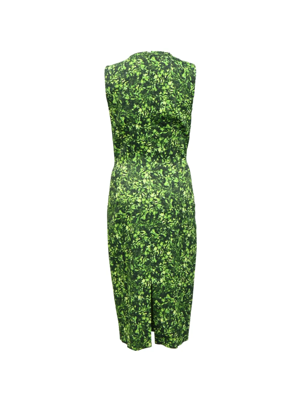 Foliage-Print Midi Dress