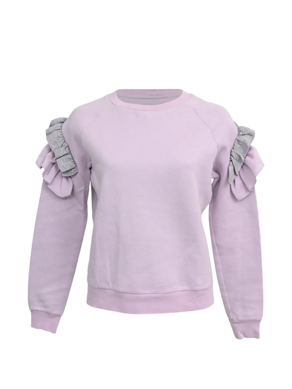 Stella McCartney Pre-Owned ruffled-shoulder sweatshirt - Viola