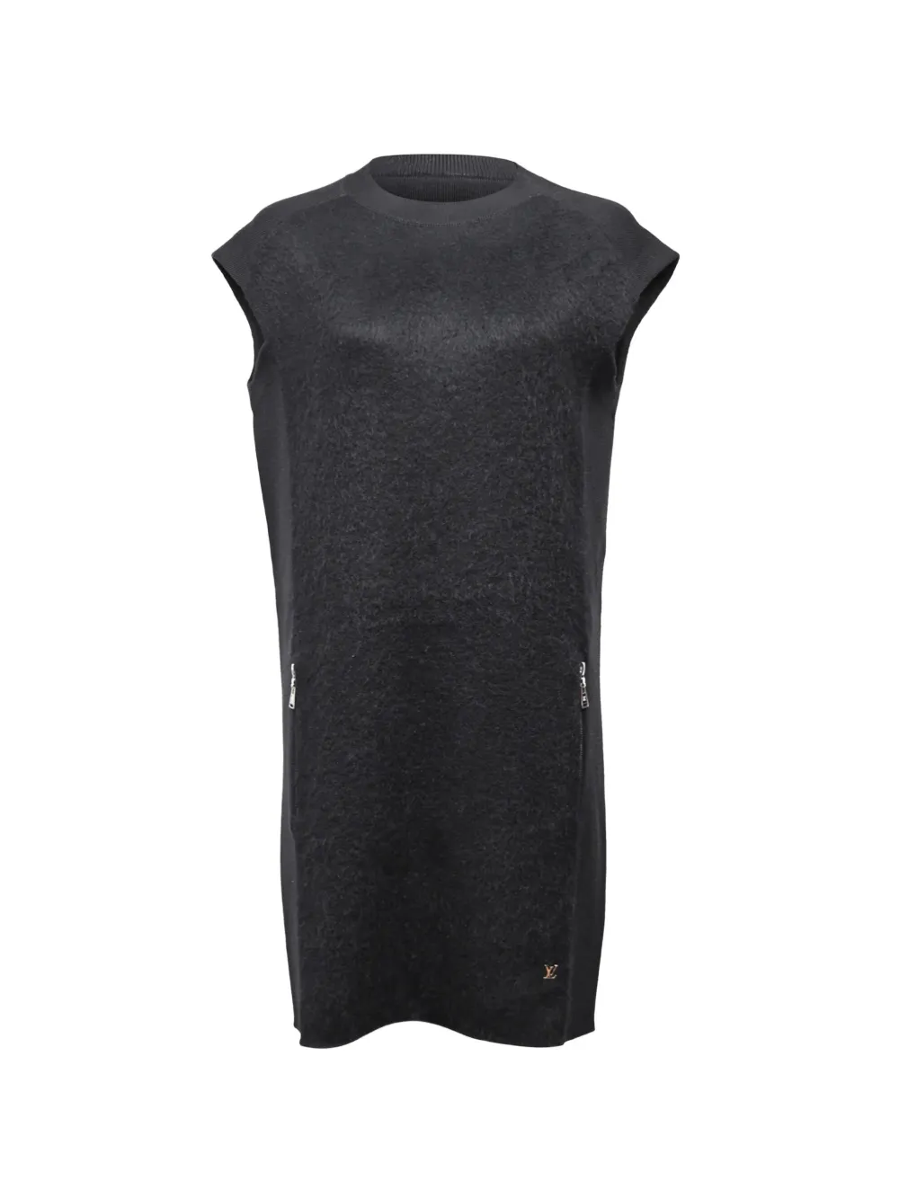 Louis Vuitton Pre-Owned zipped knitted midi dress - Nero