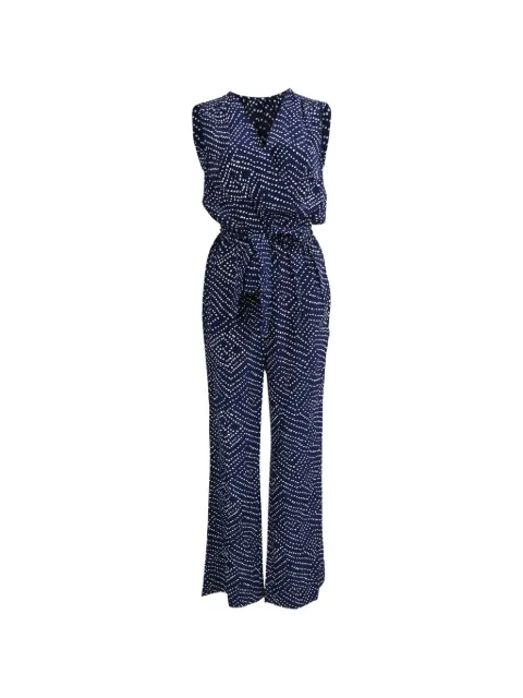 DVF Diane von Furstenberg Eva dotted belted jumpsuit