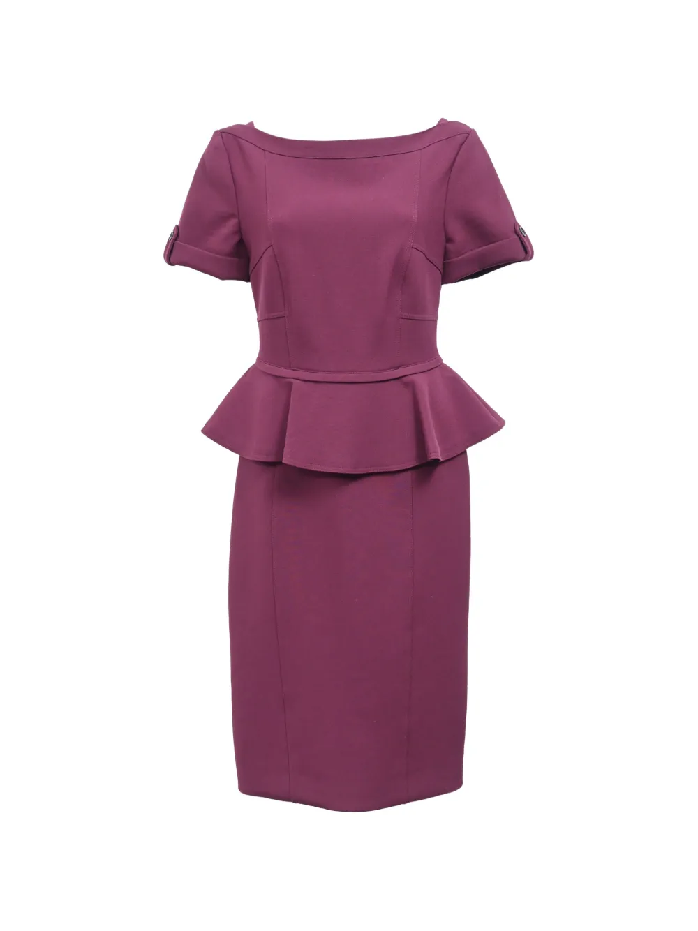 Burberry Pre-Owned peplum short-sleeve midi dress - Viola