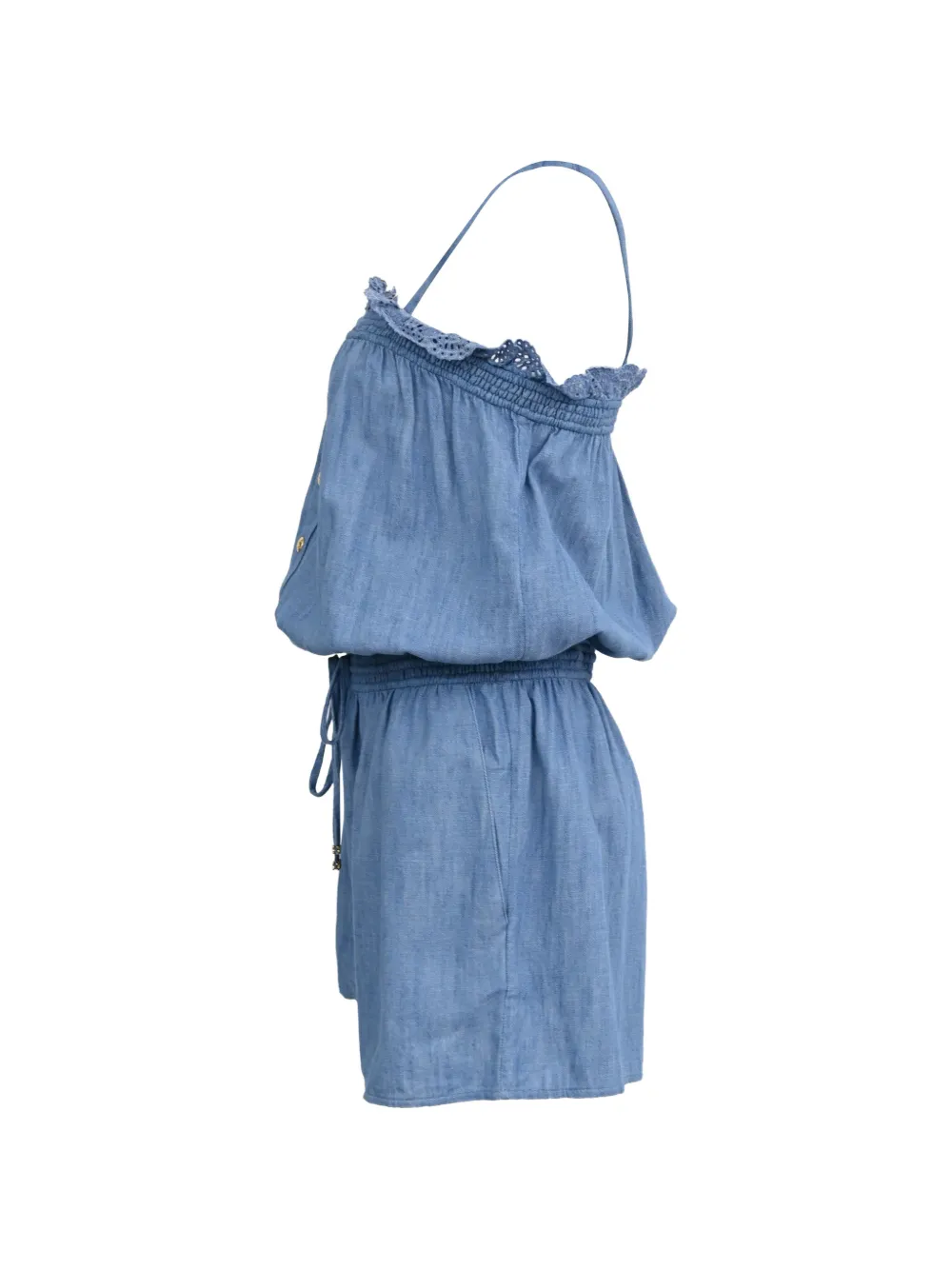 2024 Smocked Denim Jumpsuit
