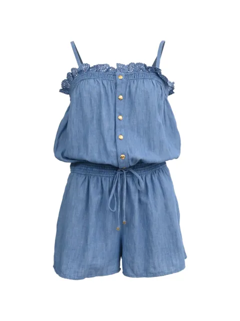 Celine Pre-Owned 2024 smocked denim jumpsuit