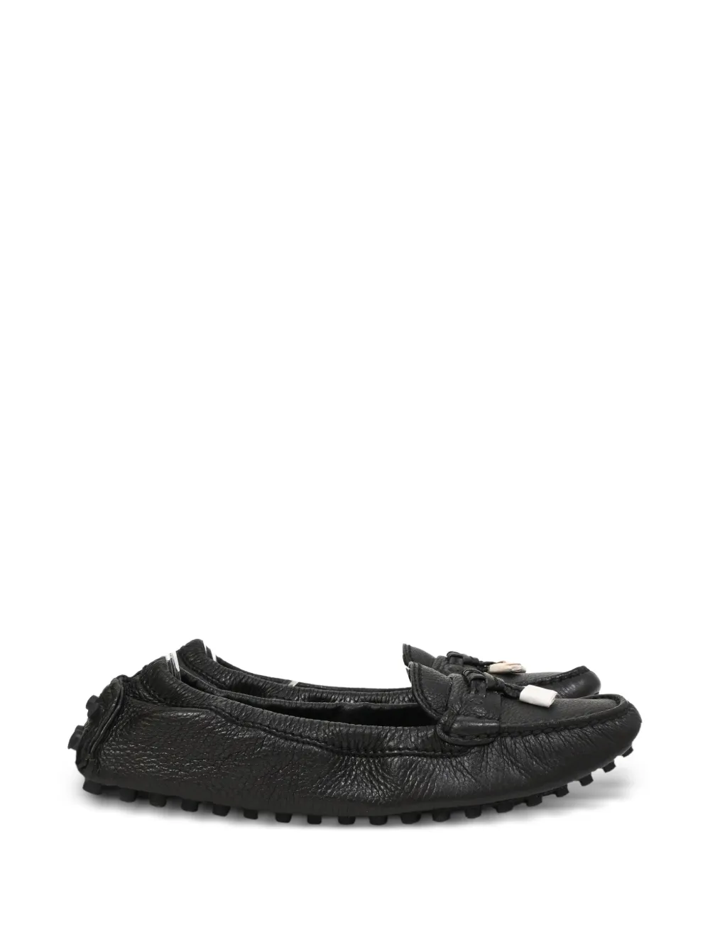 Louis Vuitton Pre-Owned leather bow loafers - Nero