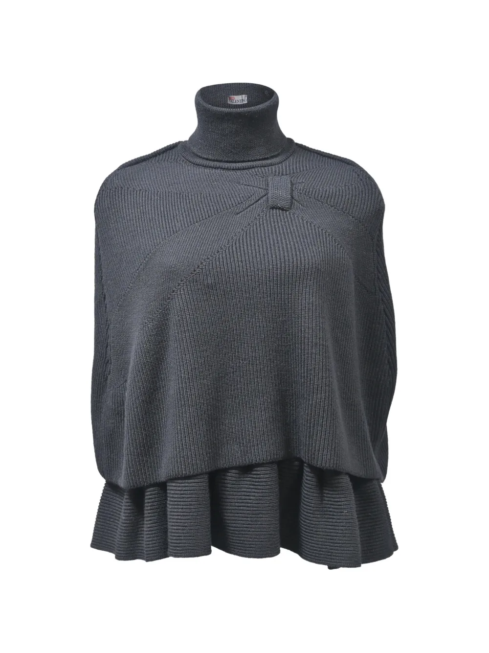 Red Valentino Vintage roll-neck cape sweater - Grigio