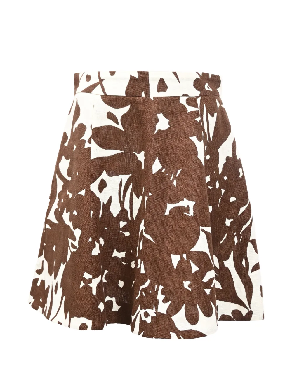 Michael Kors Vintage floral-print flared skirt - Marrone