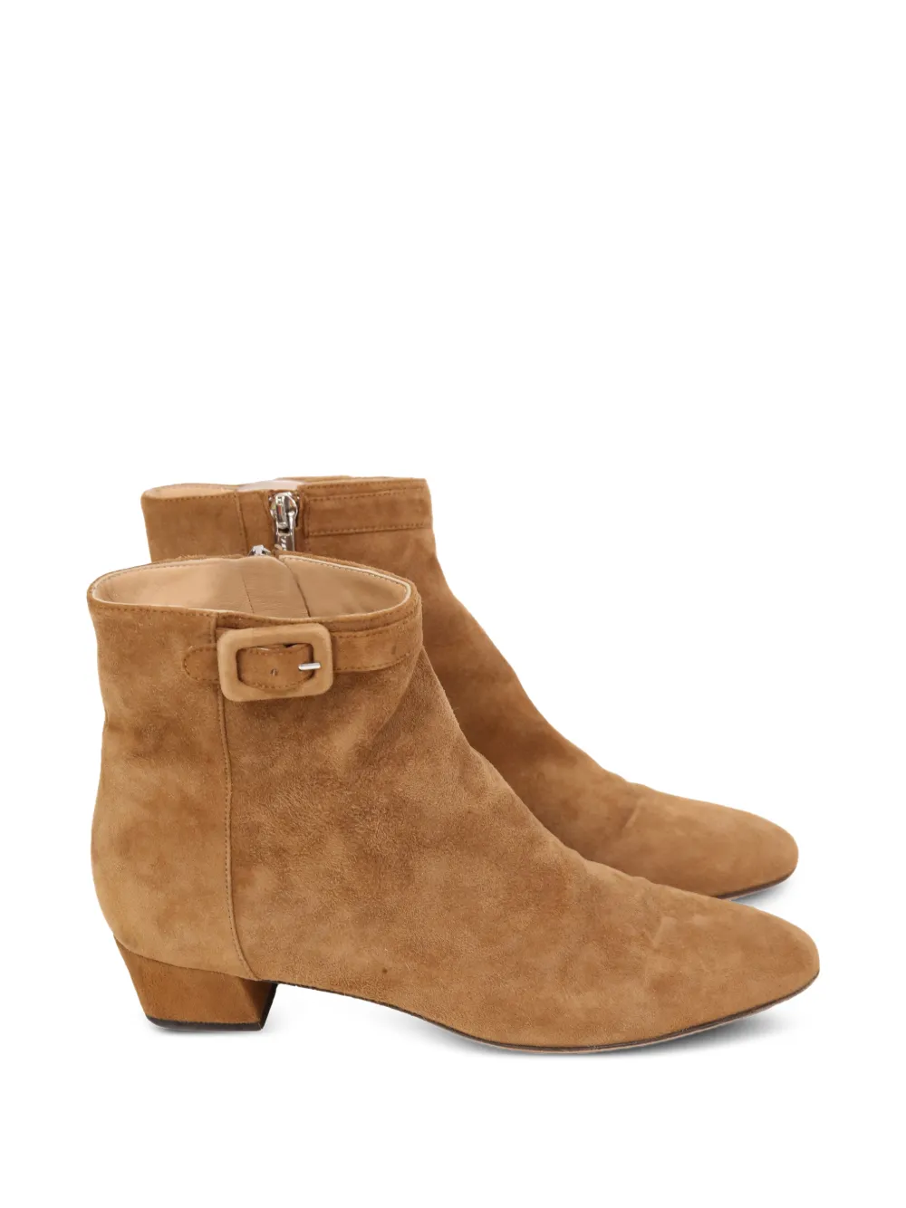 Sergio Rossi Vintage buckle-detail ankle boots - Braun