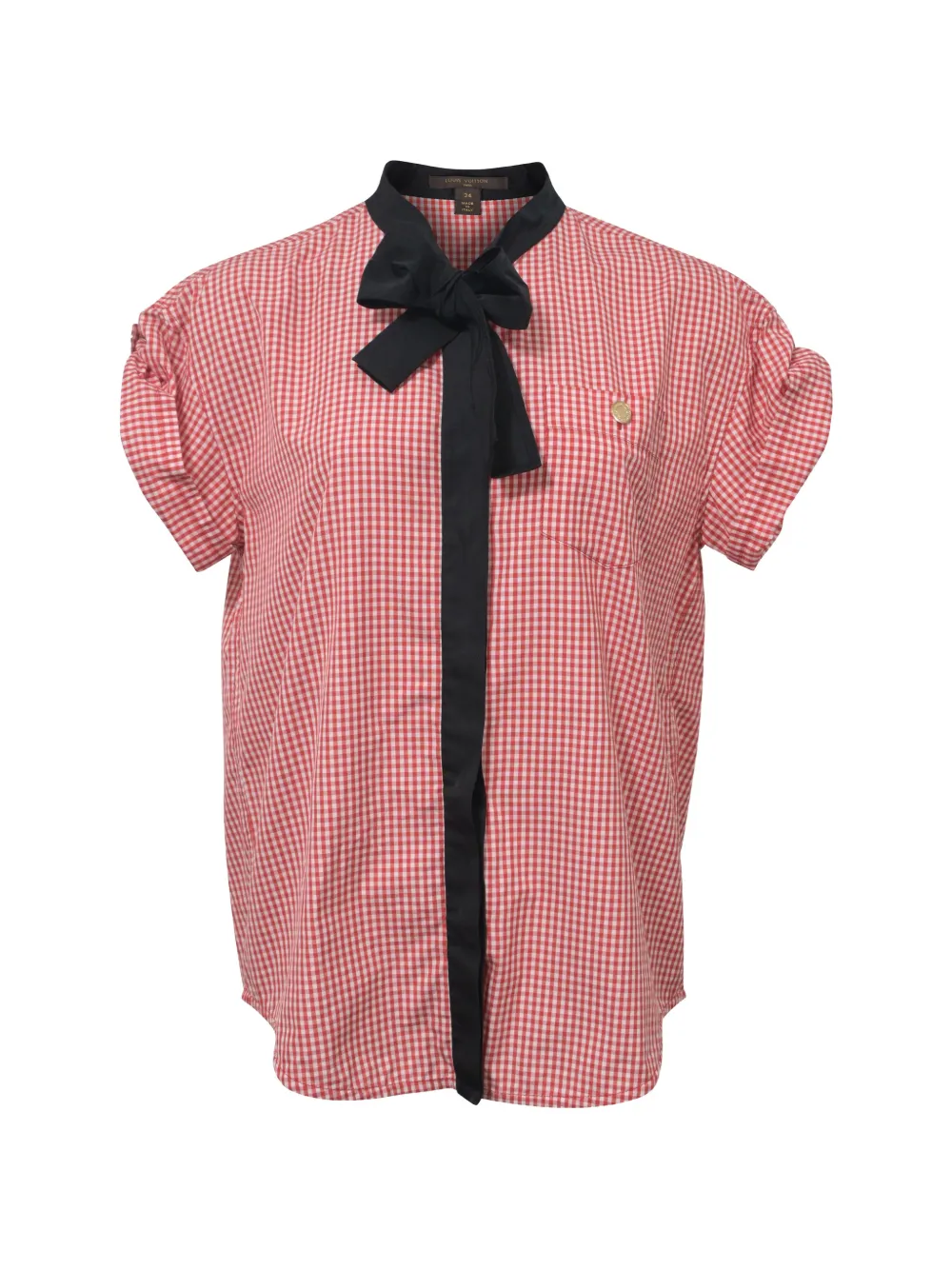 Louis Vuitton Pre-Owned check-pattern short-sleeved shirt - Rosso