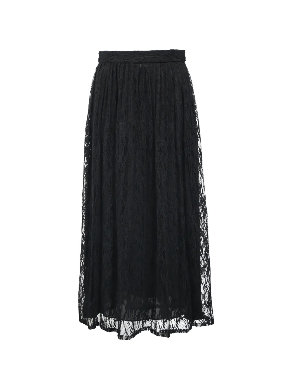 Celine Pre-Owned lace midi skirt - Nero