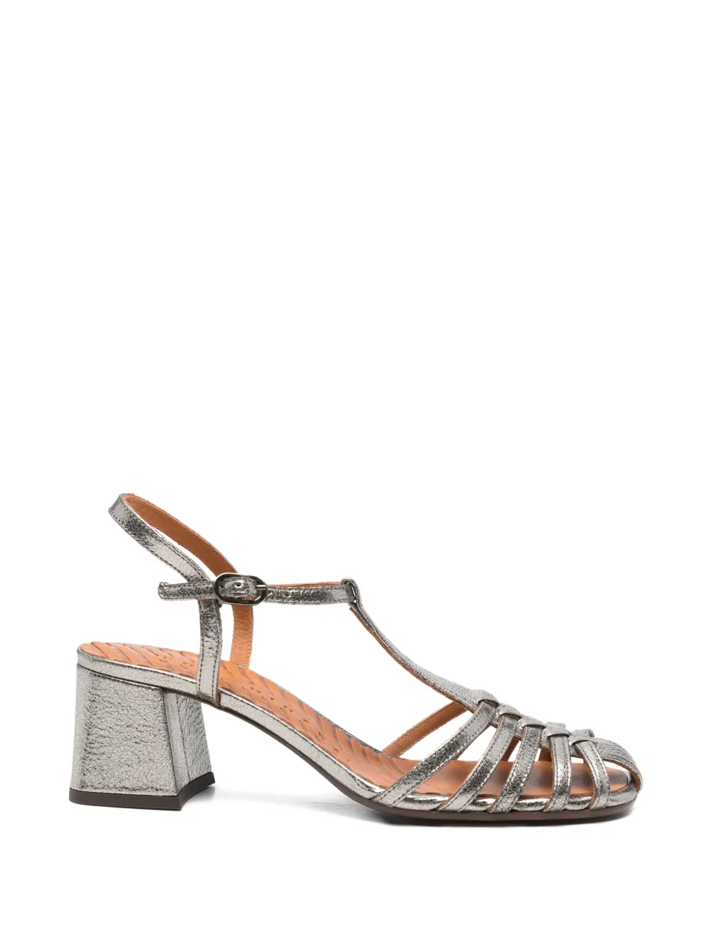 Chie Mihara Mustel leren sandalen met T-bandje Zilver