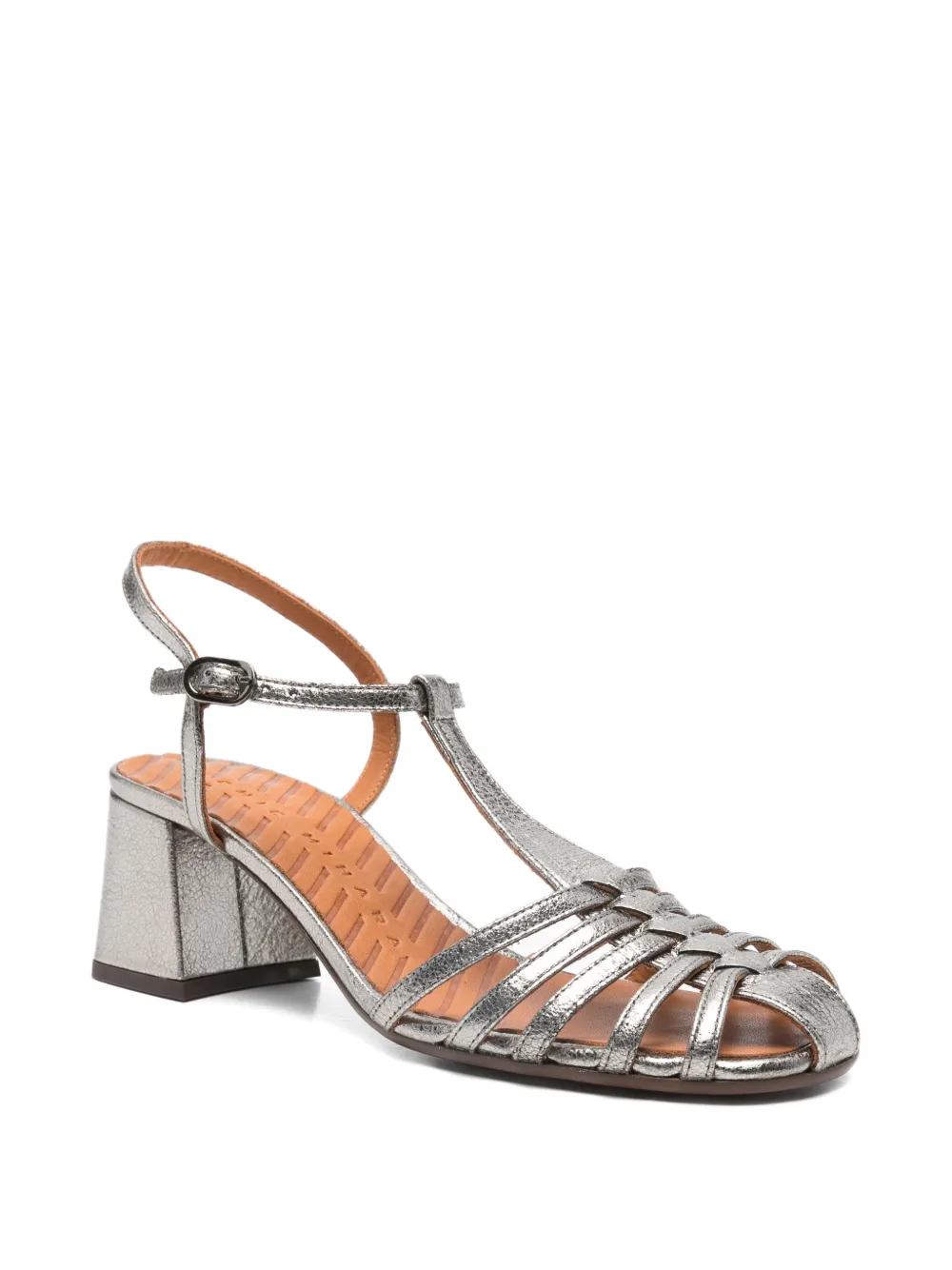 Chie Mihara Mustel leren sandalen met T-bandje Zilver