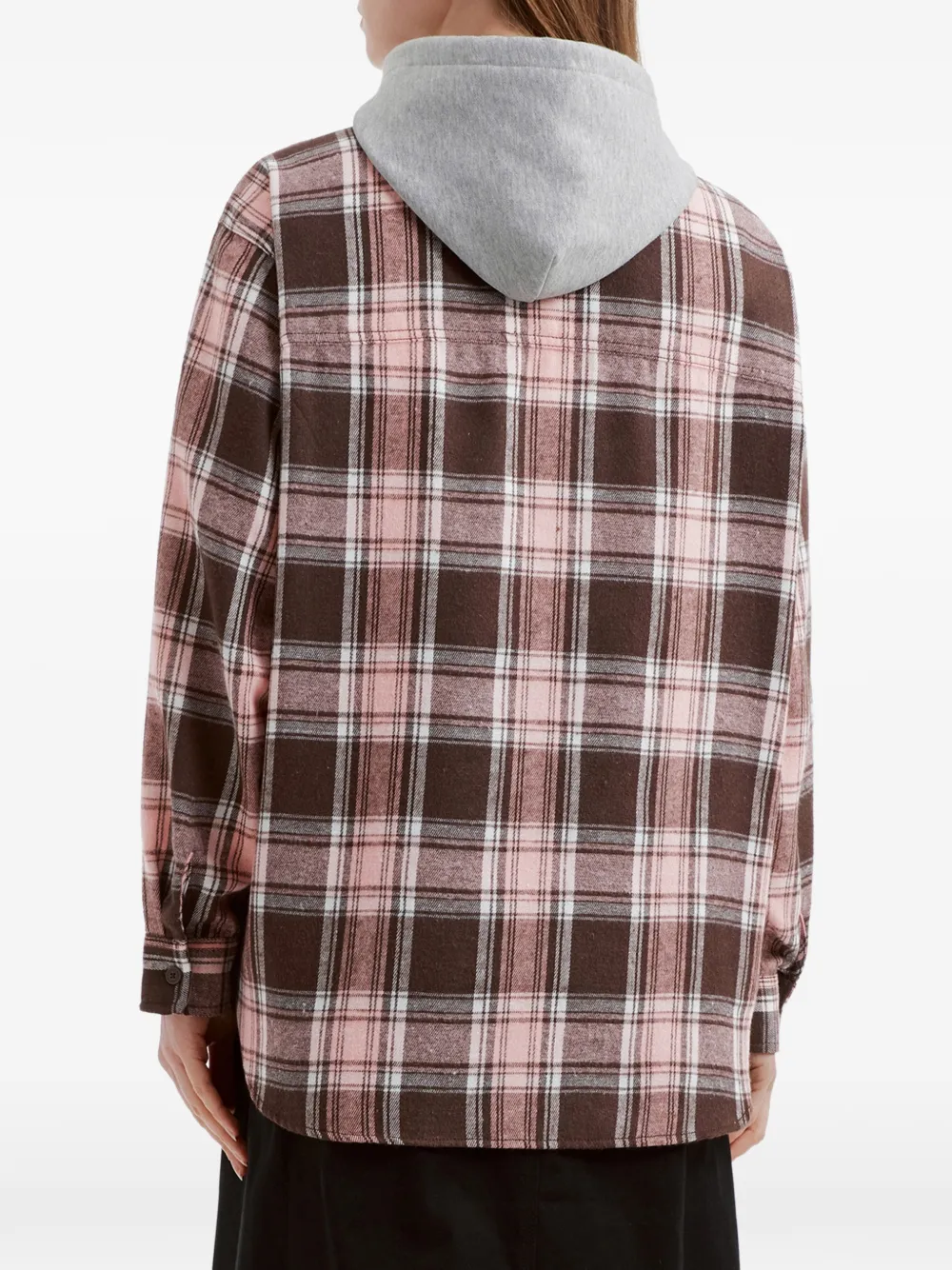CHOCOOLATE Geruit jack met capuchon Roze