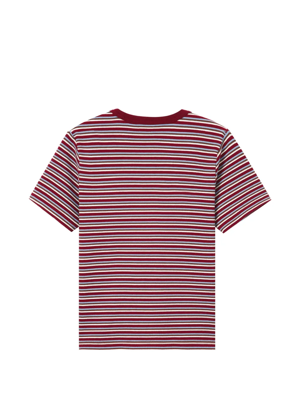 Striped Embroidered-Detail Cotton T-Shirt