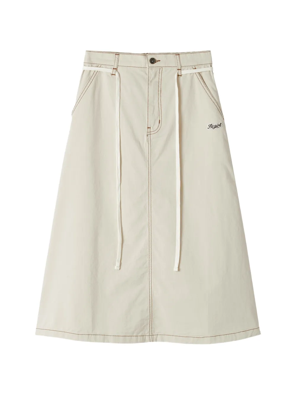 FINGERCROXX Rock mit Logo-Stickerei - Nude