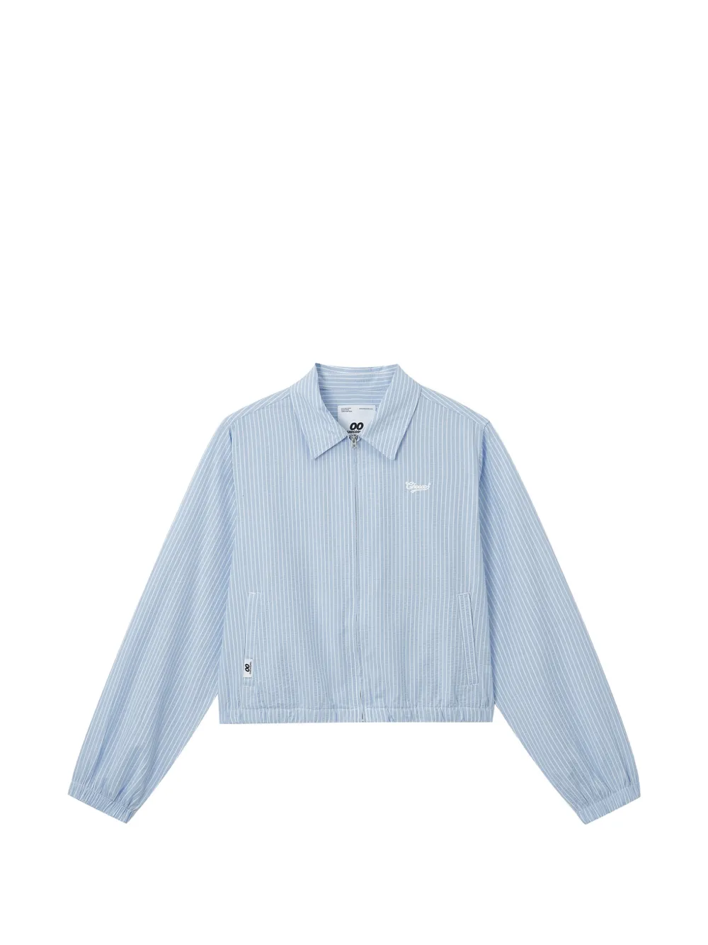 CHOCOOLATE striped zip-up jacket - Blu