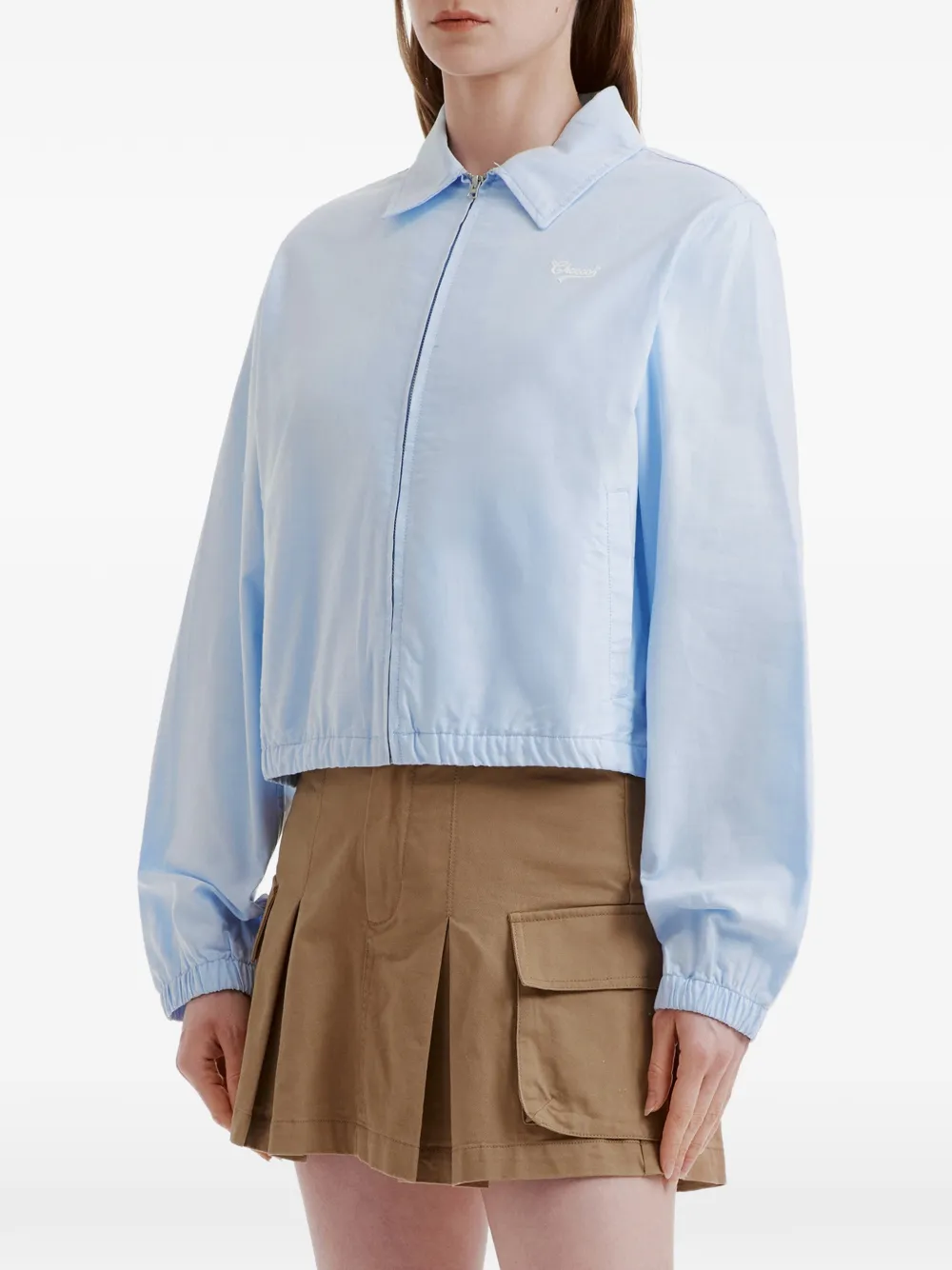  Chocoolate Zip-up Cotton Jacket - Blue 