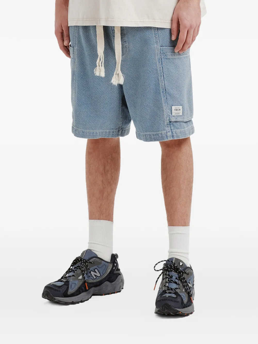  Five Cm Drawstring-fatening Shorts - Blue 