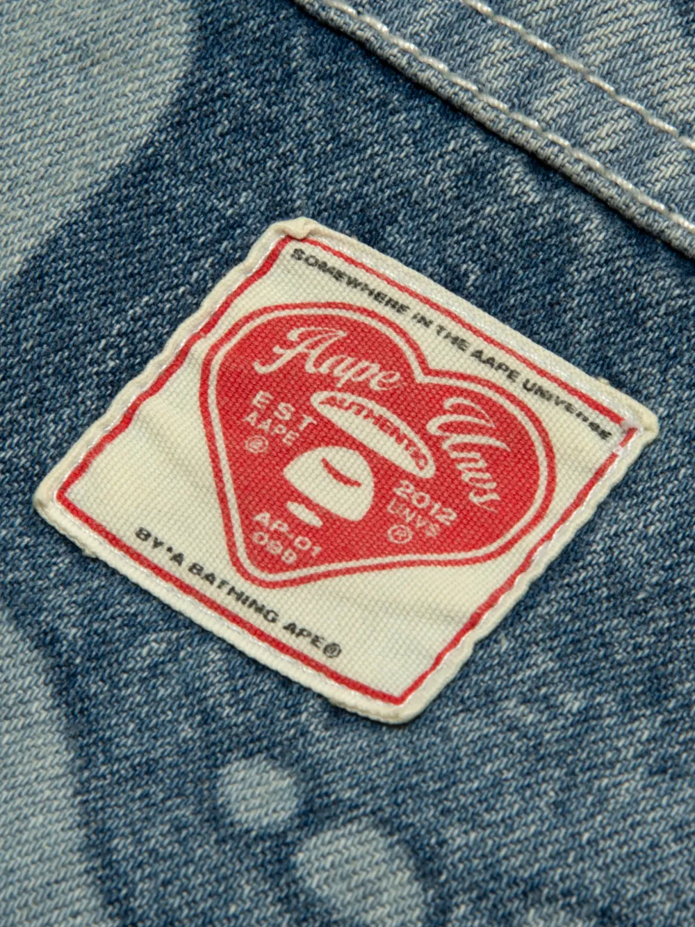 AAPE BY *A BATHING APE Aapeunvs overhemd met knopen Blauw