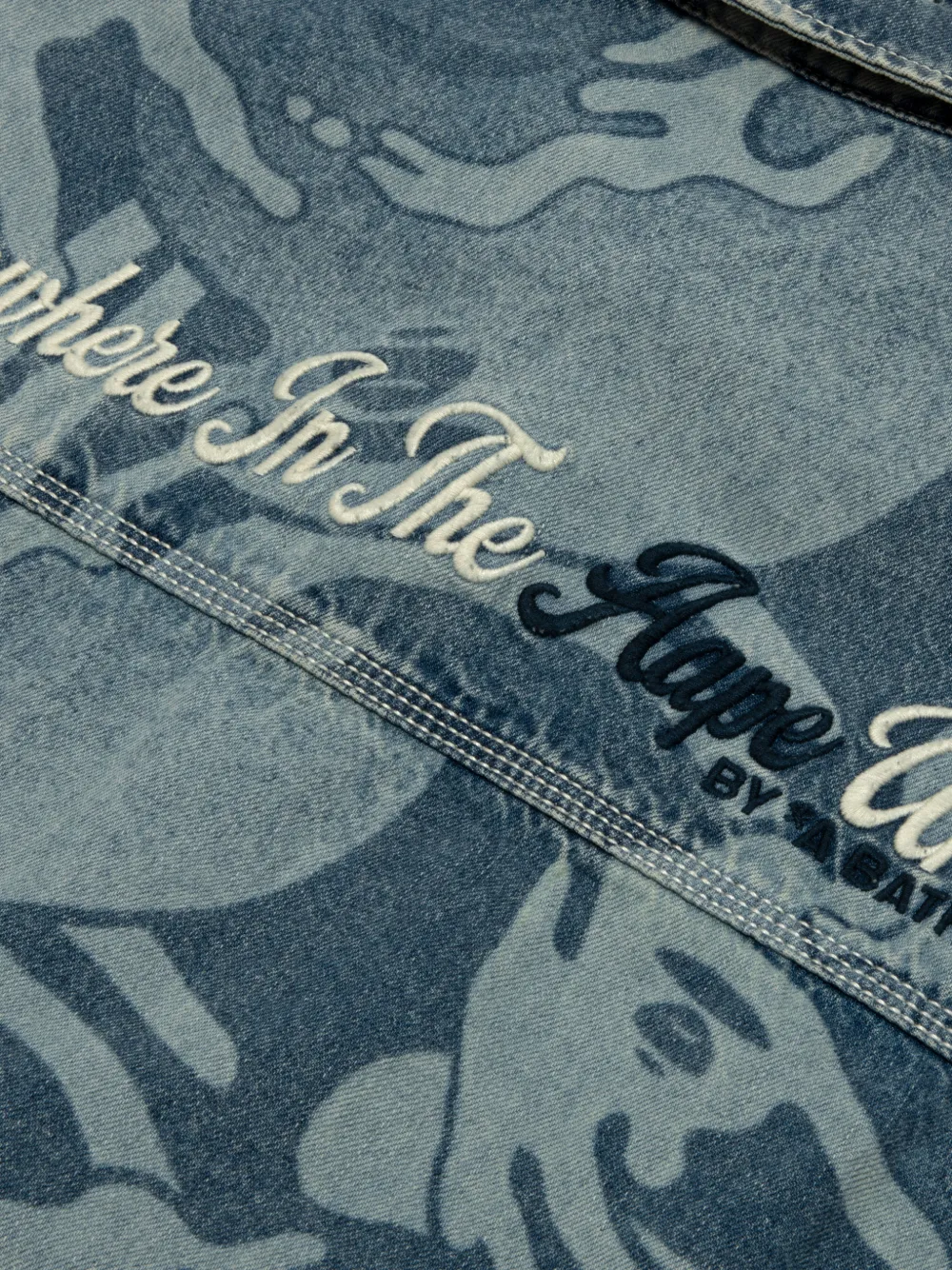 AAPE BY *A BATHING APE Aapeunvs overhemd met knopen Blauw