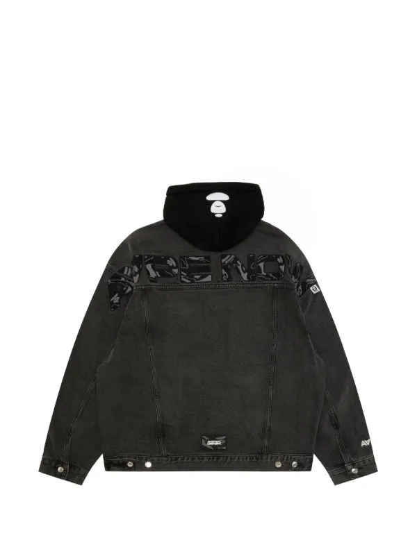 AAPE BY *A BATHING APE® Hooded Cotton Jacket | Grey | FARFETCH
