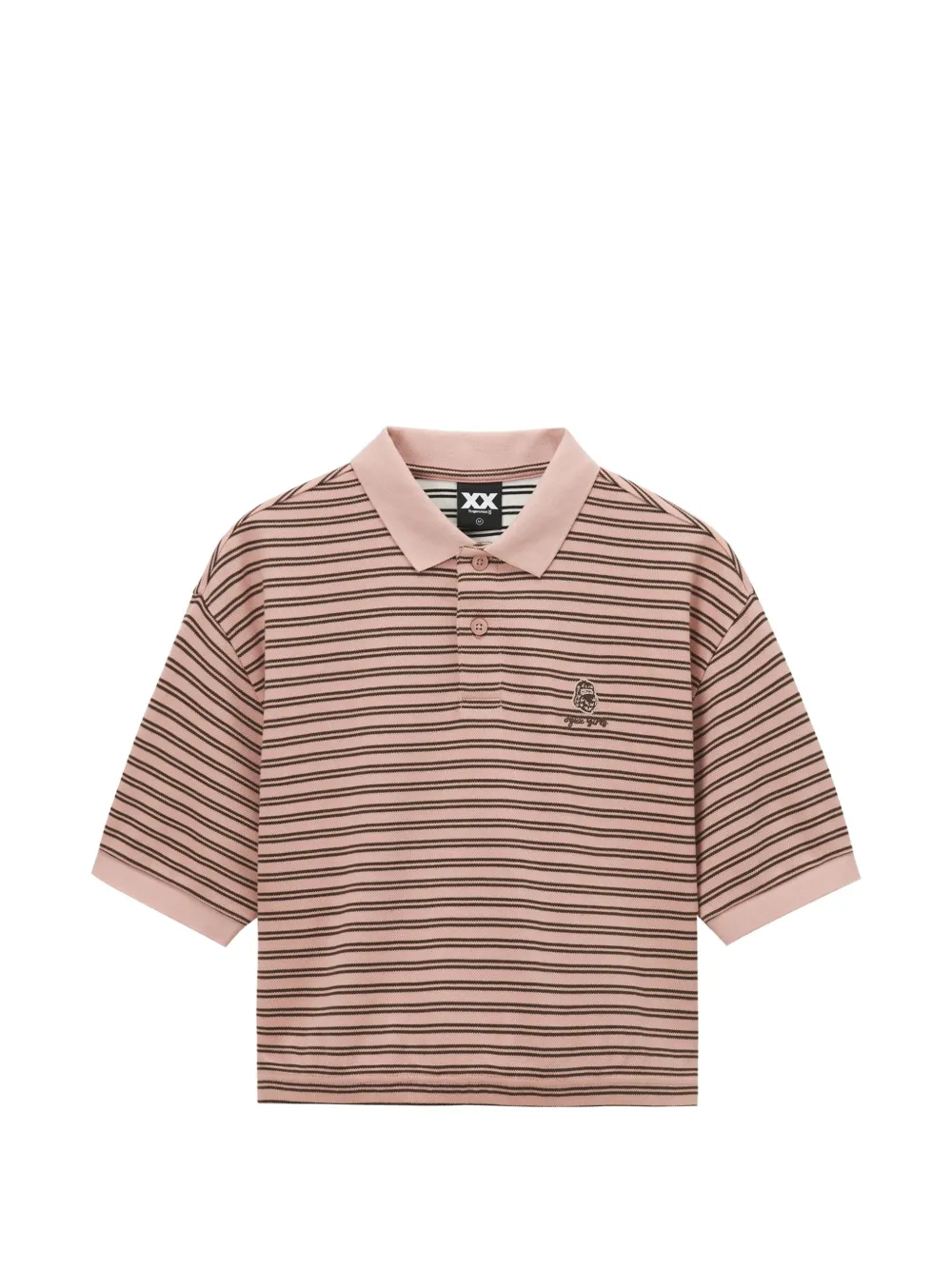 FINGERCROXX Gestreiftes Poloshirt - Rosa