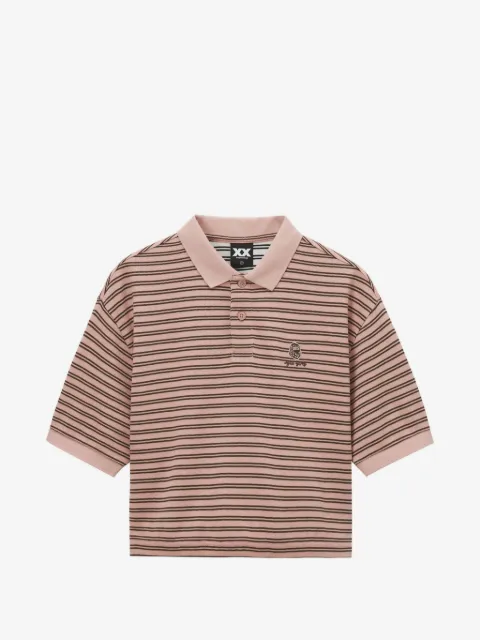 FINGERCROXX playera tipo polo con rayas estampadas