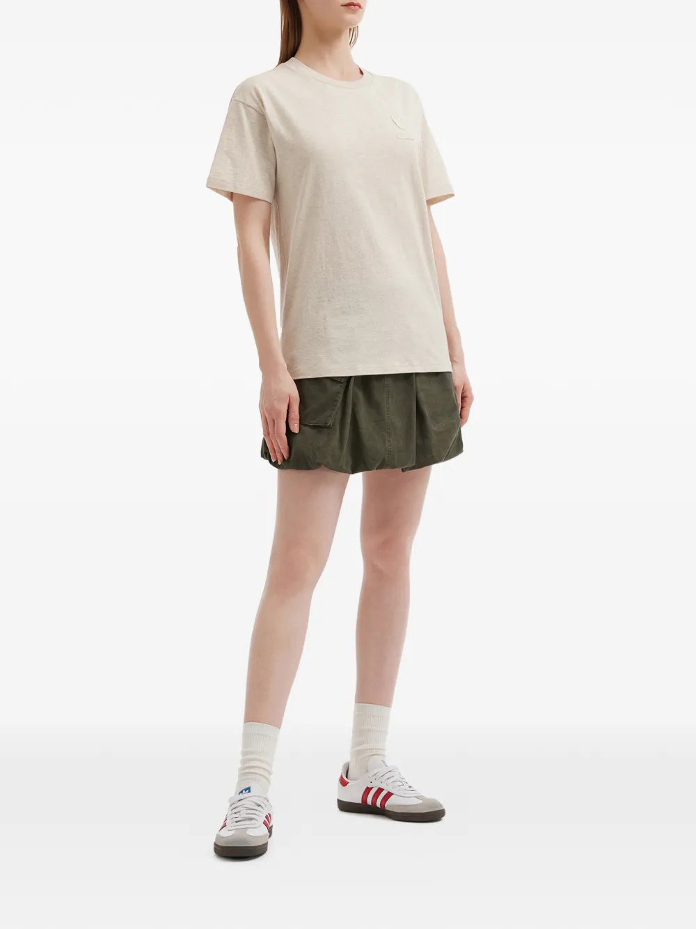  Fingercroxx Heart-logo-patch T-shirt - Neutrals 