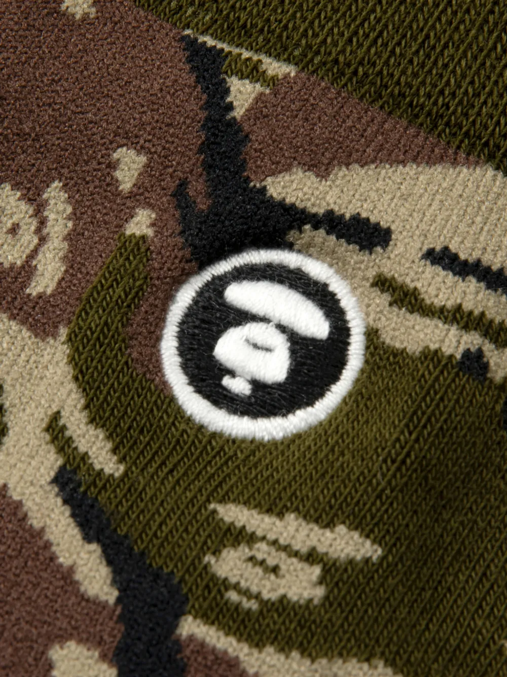  Aape By *a Bathing Ape® Camouflage Logo Socks - Green 