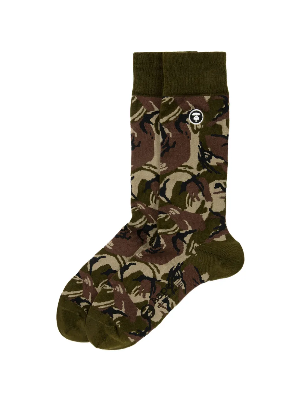 AAPE BY *A BATHING APE® Calzini con stampa camouflage - Verde