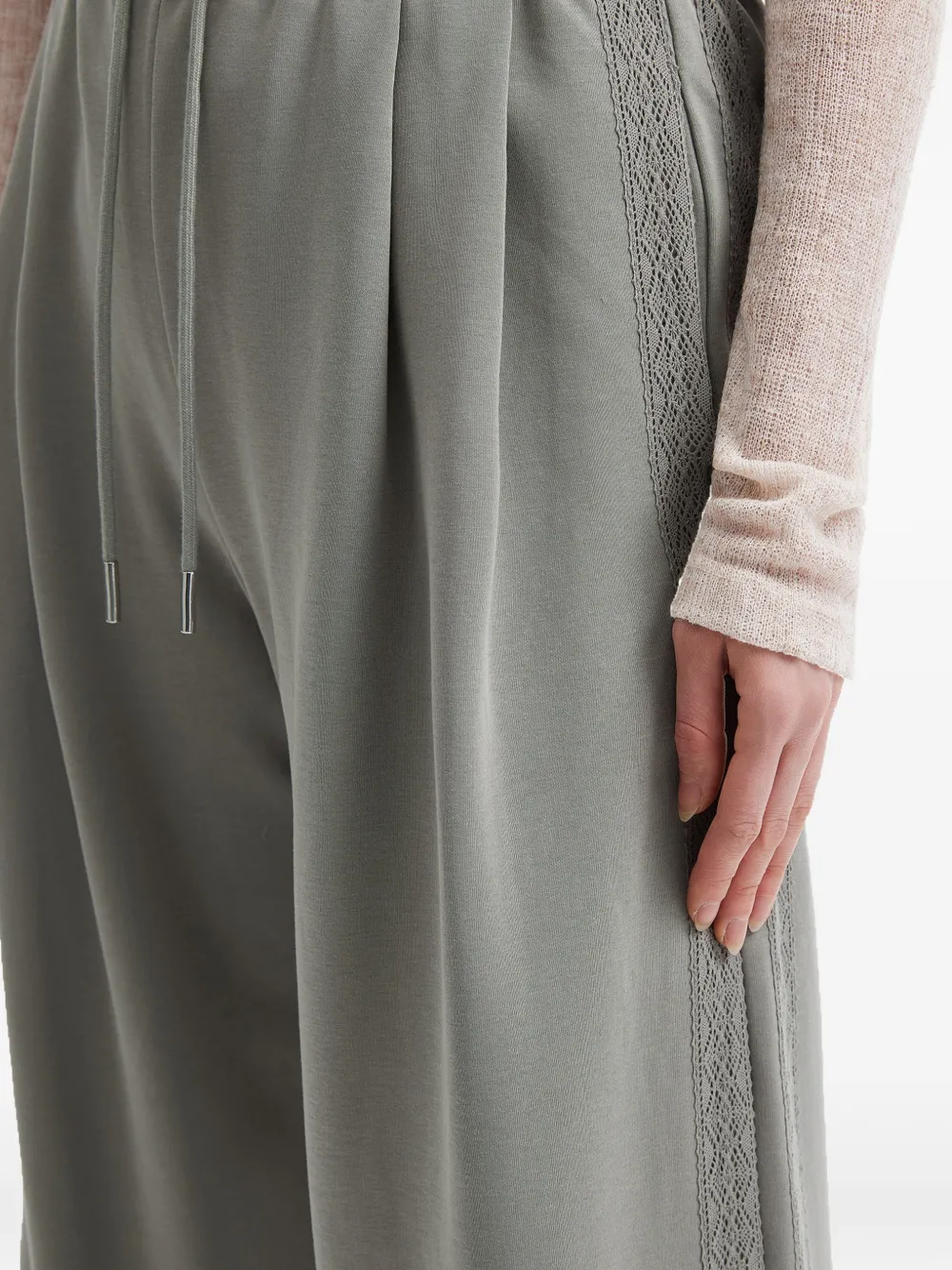 b+ab Broek met trekkoordtaille Grijs