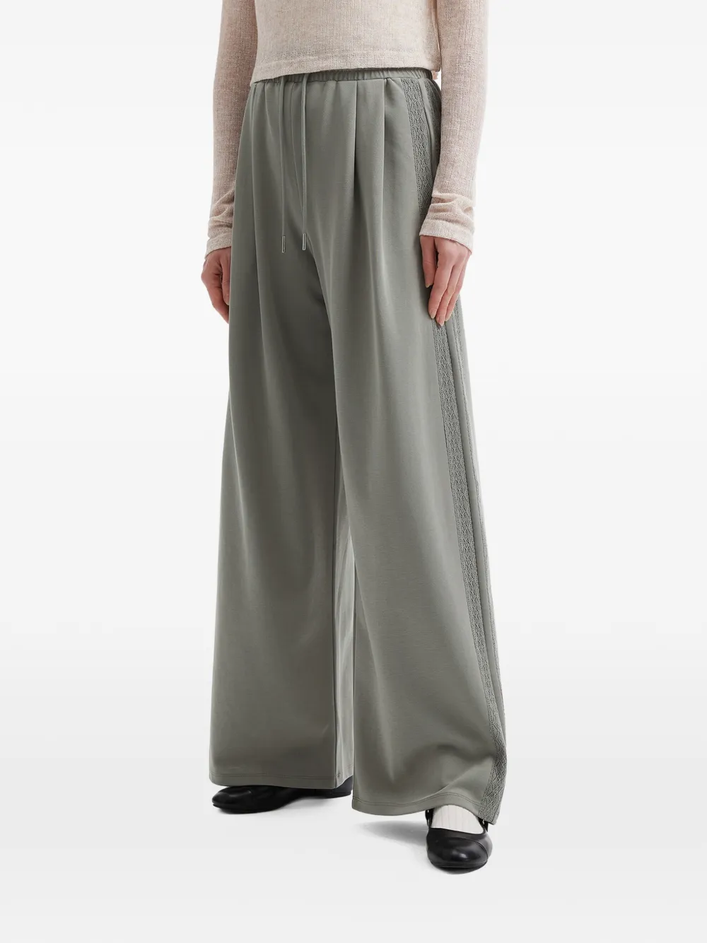 b+ab Broek met trekkoordtaille Grijs