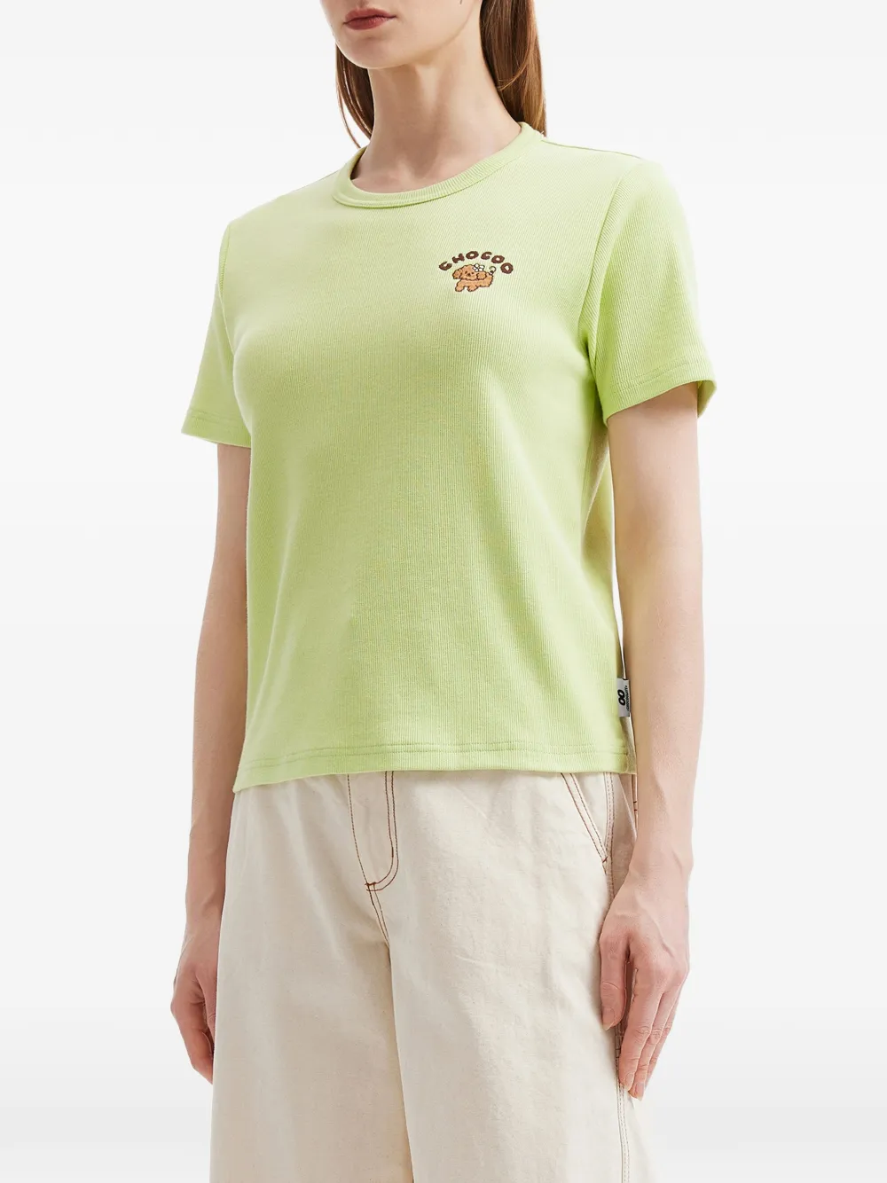 Embroidered-Detail Cotton T-Shirt