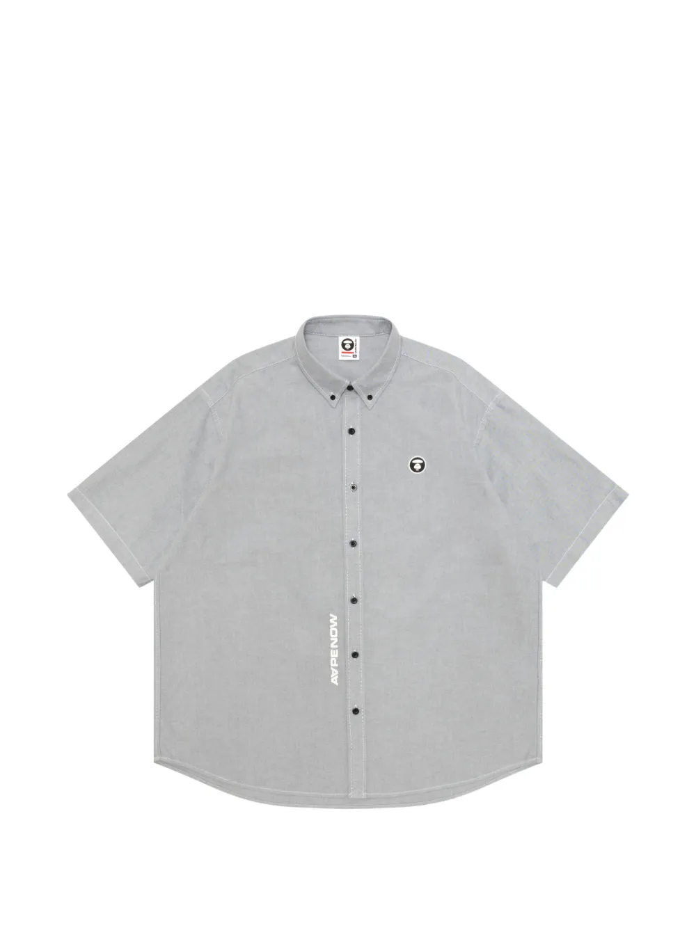 AAPE BY *A BATHING APE® T-shirt con applicazione logo - Grigio
