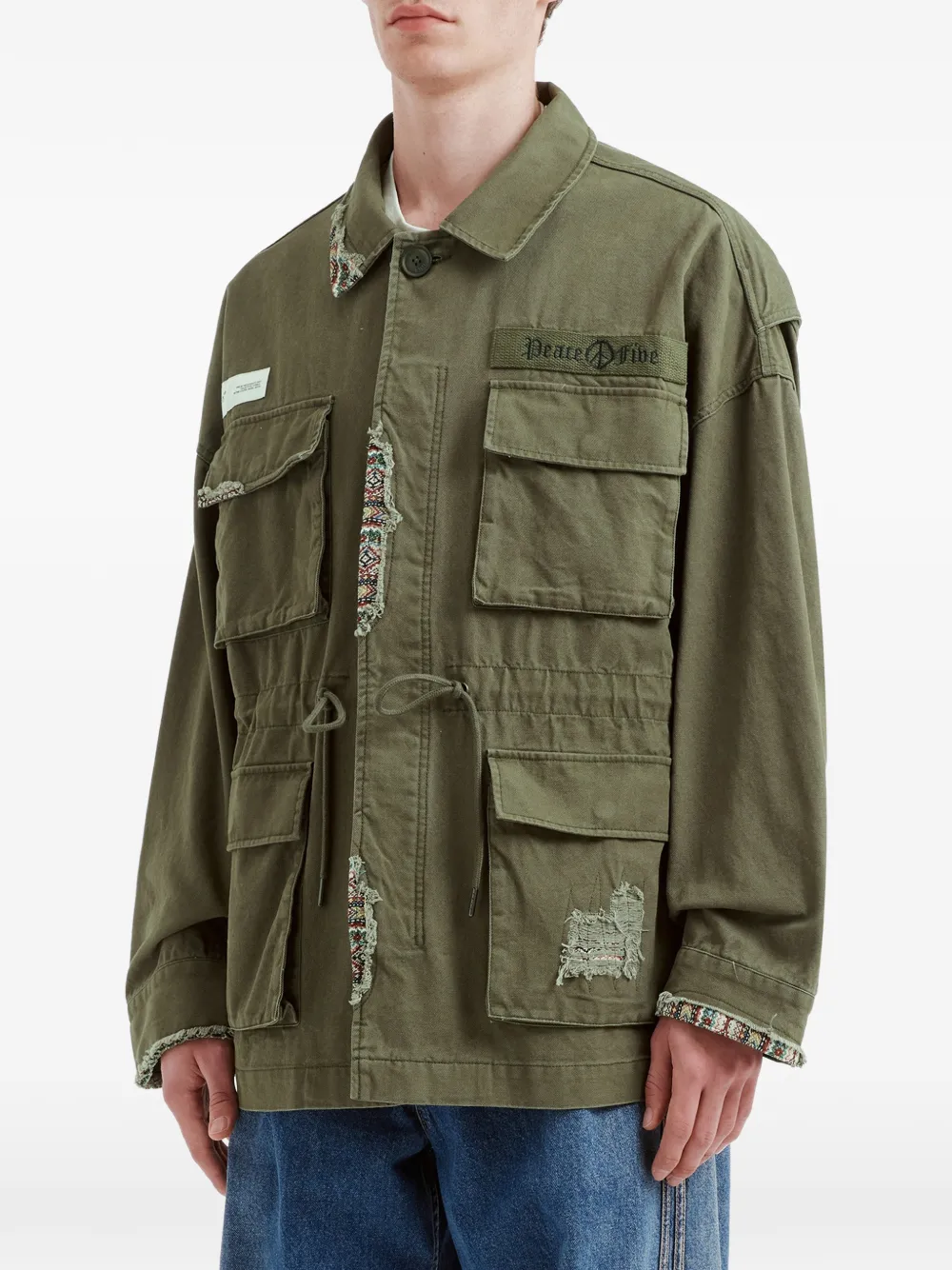  Five Cm Patchwork Jacket - Green 