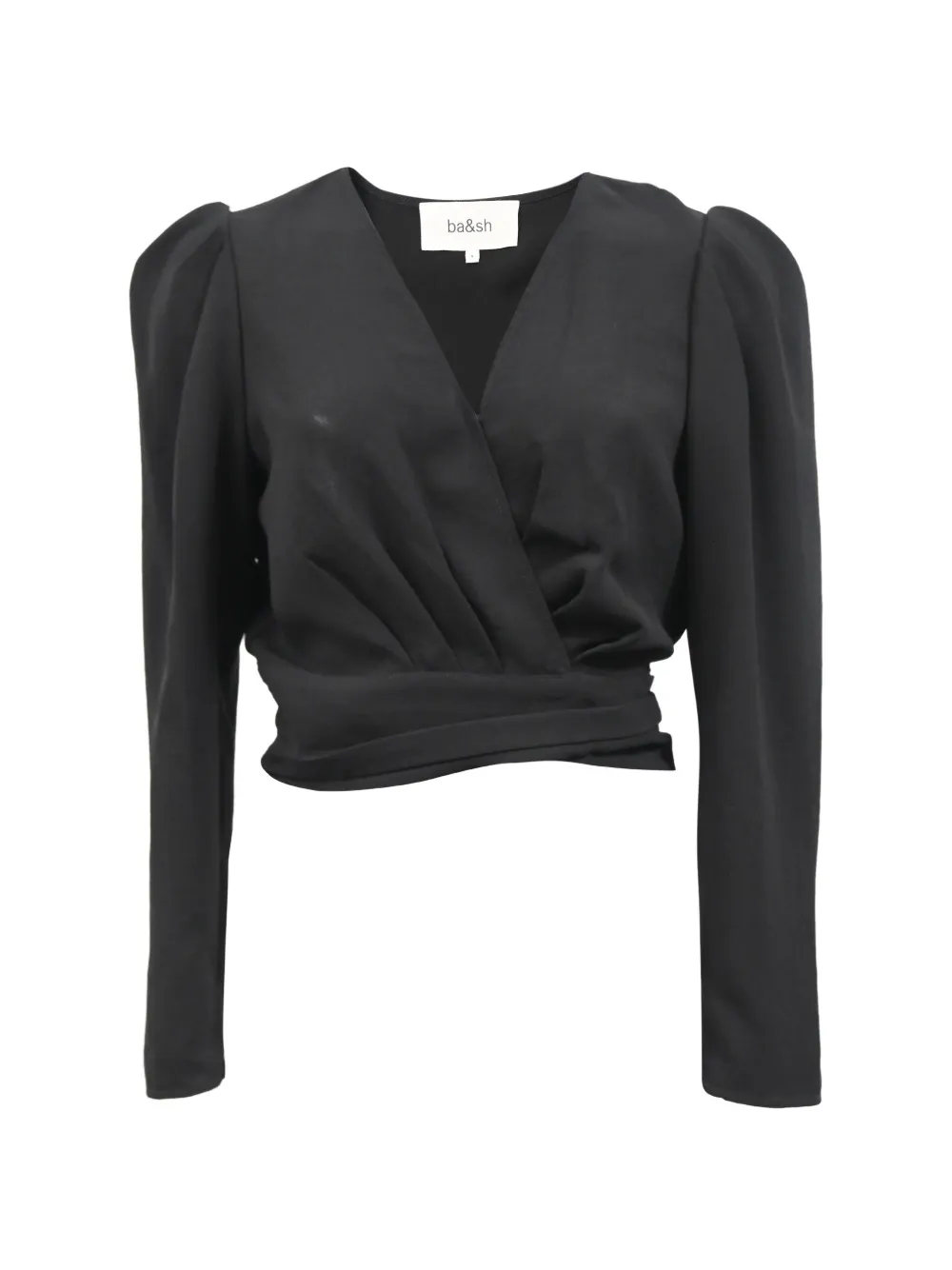 Ba&Sh Oxane pleated wrap blouse - Nero