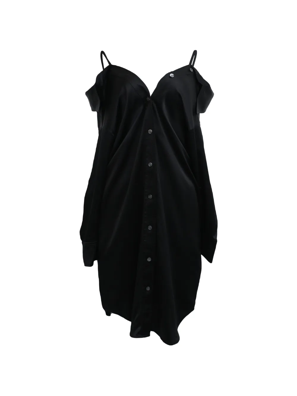 Alexander Wang off-shoulder shirt dress - Nero