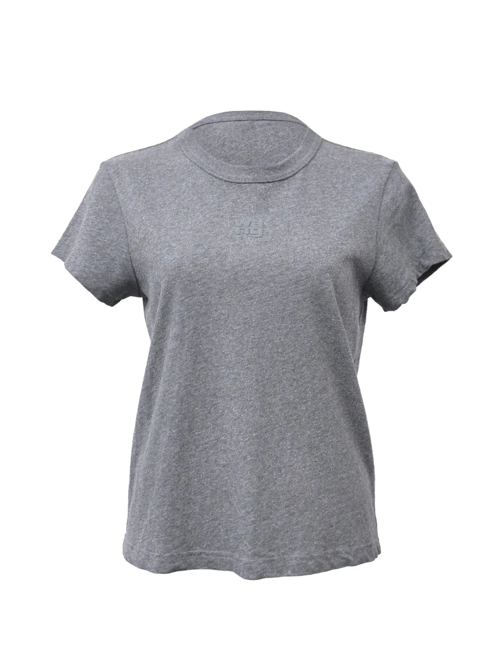 Alexander Wang glitter-detail logo-detail T-shirt - Grigio