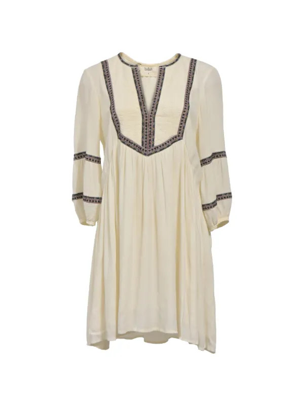 ba&sh midi dress Ba&Sh Tulsie V-neck Midi Dress | Neutrals