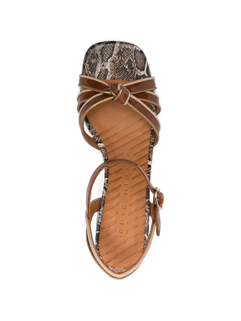 Chie Mihara Leilah sandalen met geknoopt detail Bruin