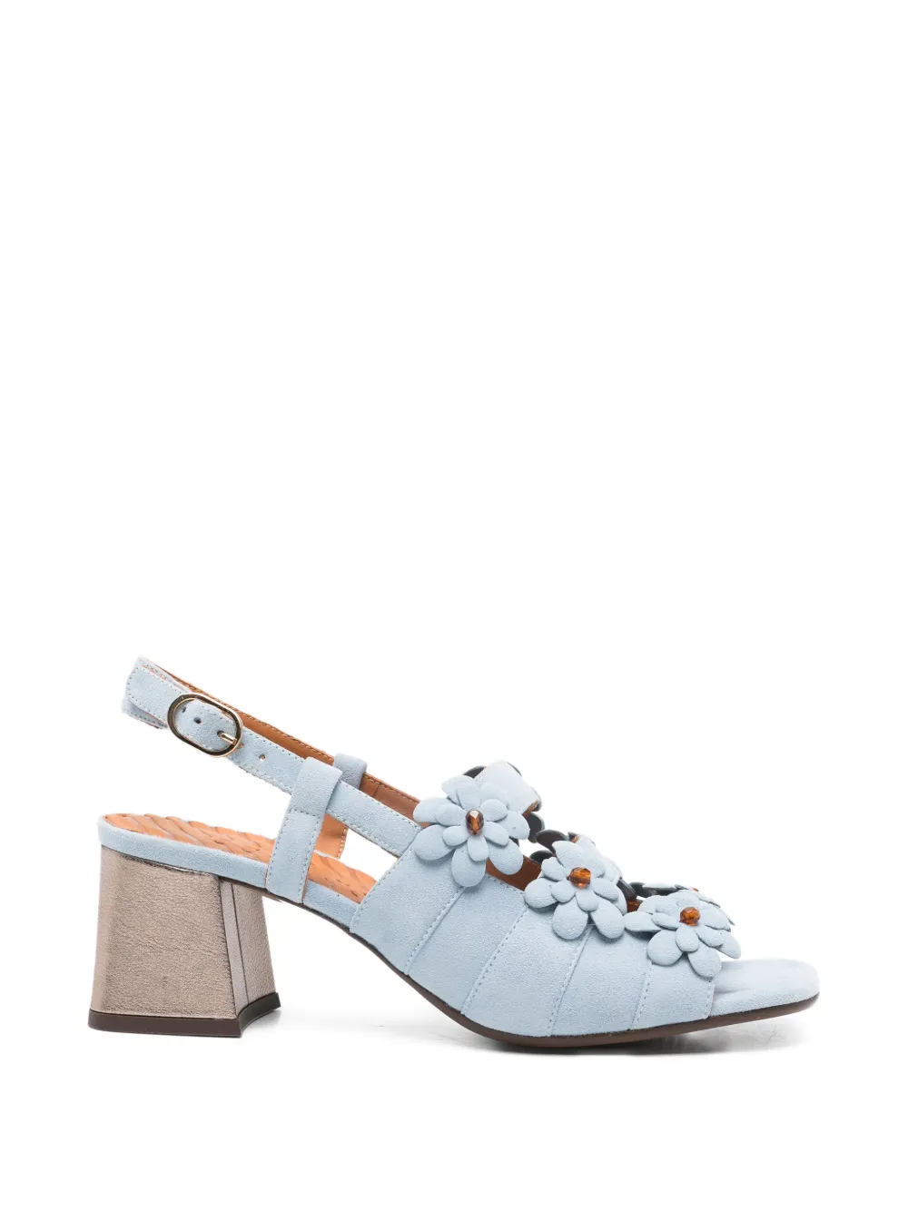 Chie Mihara Sandalen met bloemenprint Blauw