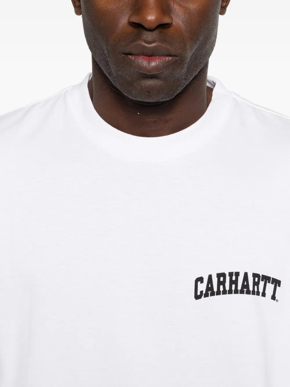 Carhartt WIP T-shirt met logo en ronde hals Beige